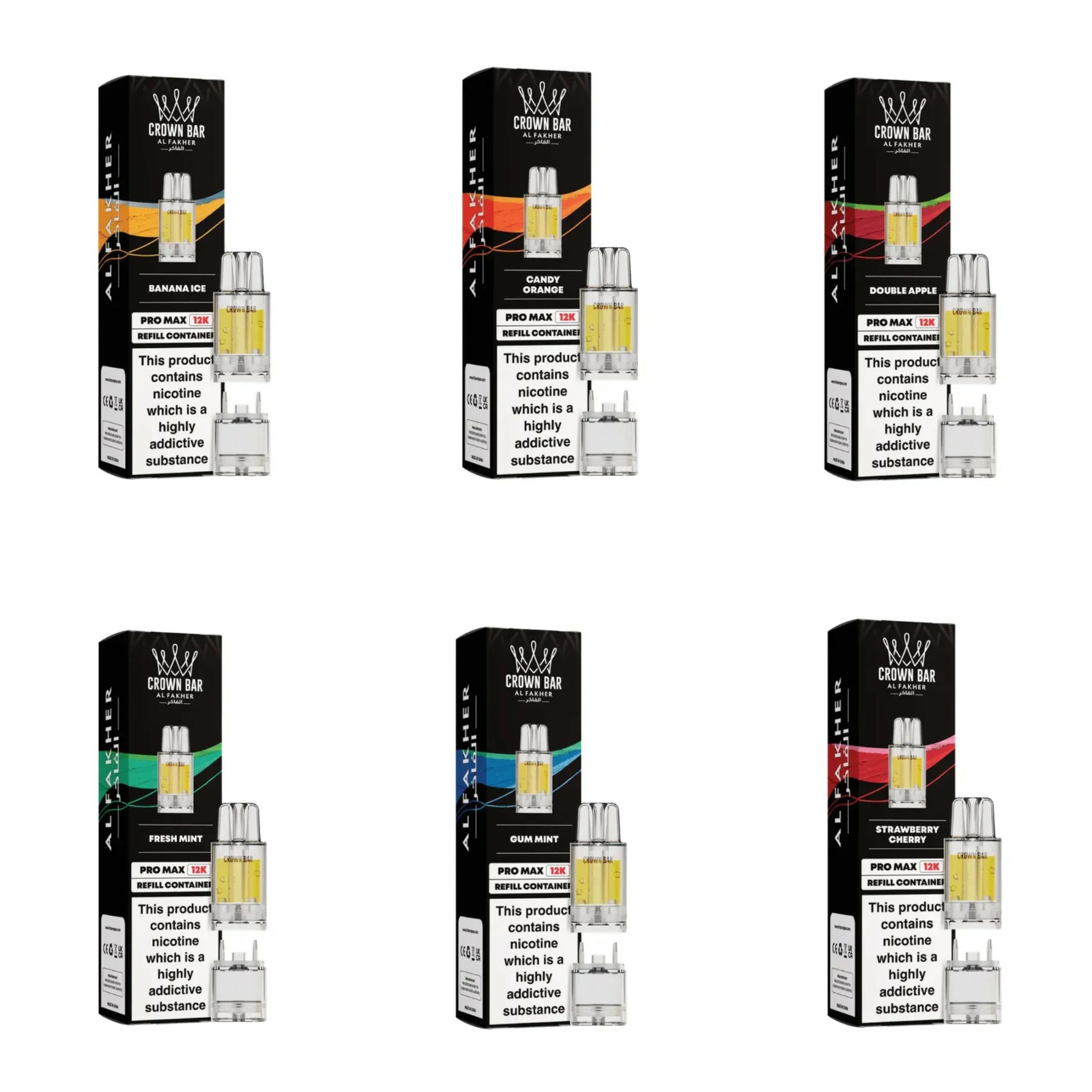 Al Fakher Crown Bar Pro Max 12K Refill Packs