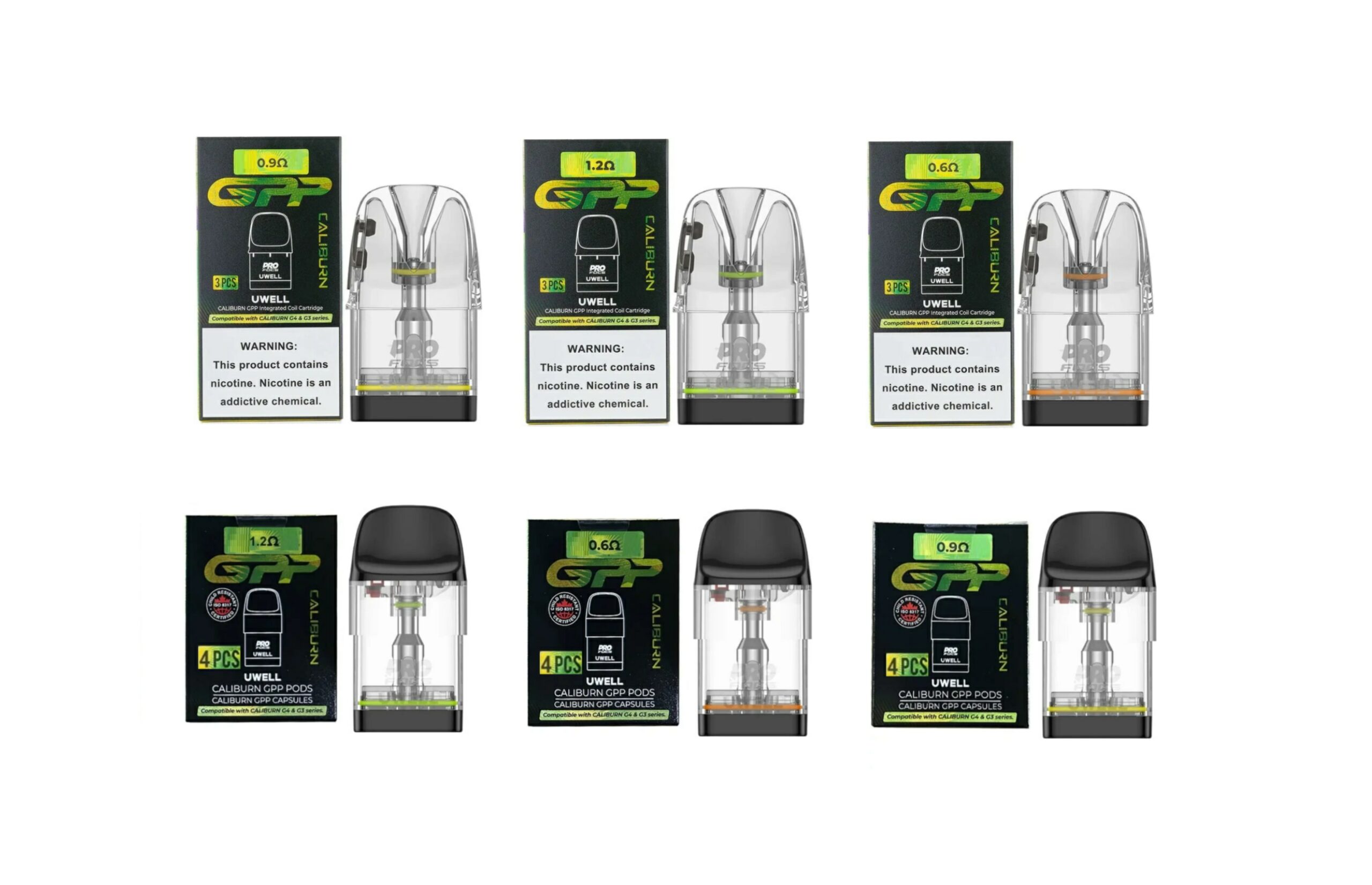 Uwell Caliburn G3, G4 & G5 GPP Replacement Pods